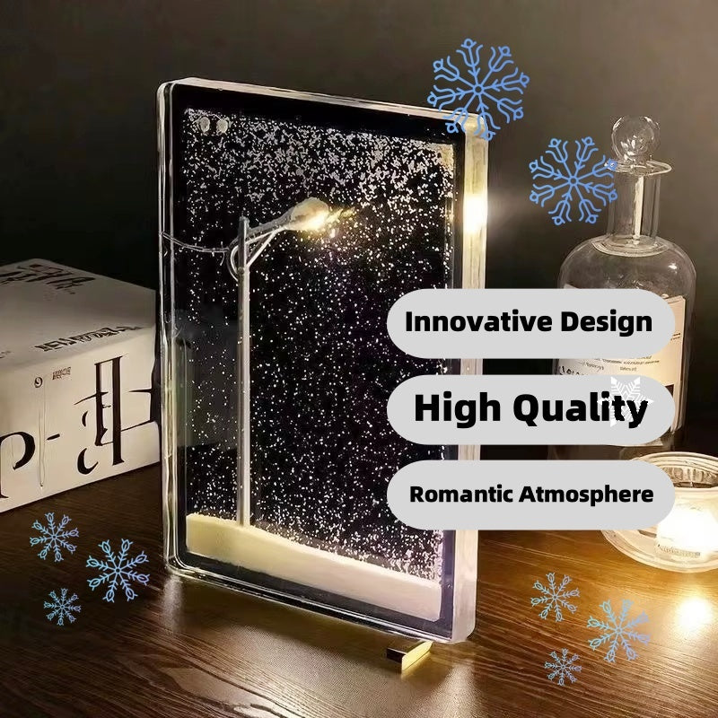 Magic Snowy Landscape Night Lights Small Street Light Snowy Flowing Night DIY Christmas Lights Christmas Desktop Decor Handmade - Bellarte Enchanté Magic Snowy Landscape Night Lights Small Street Light Snowy Flowing Night DIY Christmas Lights Christmas Desktop Decor Handmade